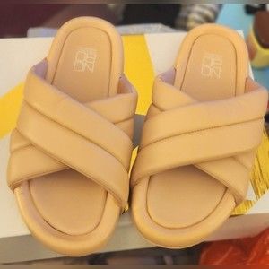 ❤️3/$25 No Boundaries Women's Baby Pink Crossband Slip-On Sandals/Slides -Size 9